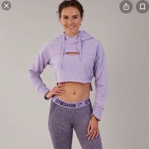 Gymshark Cropped Raw Edge Hoodie